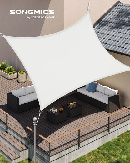 White Rectangular Shade Sail — 3 x 5 m