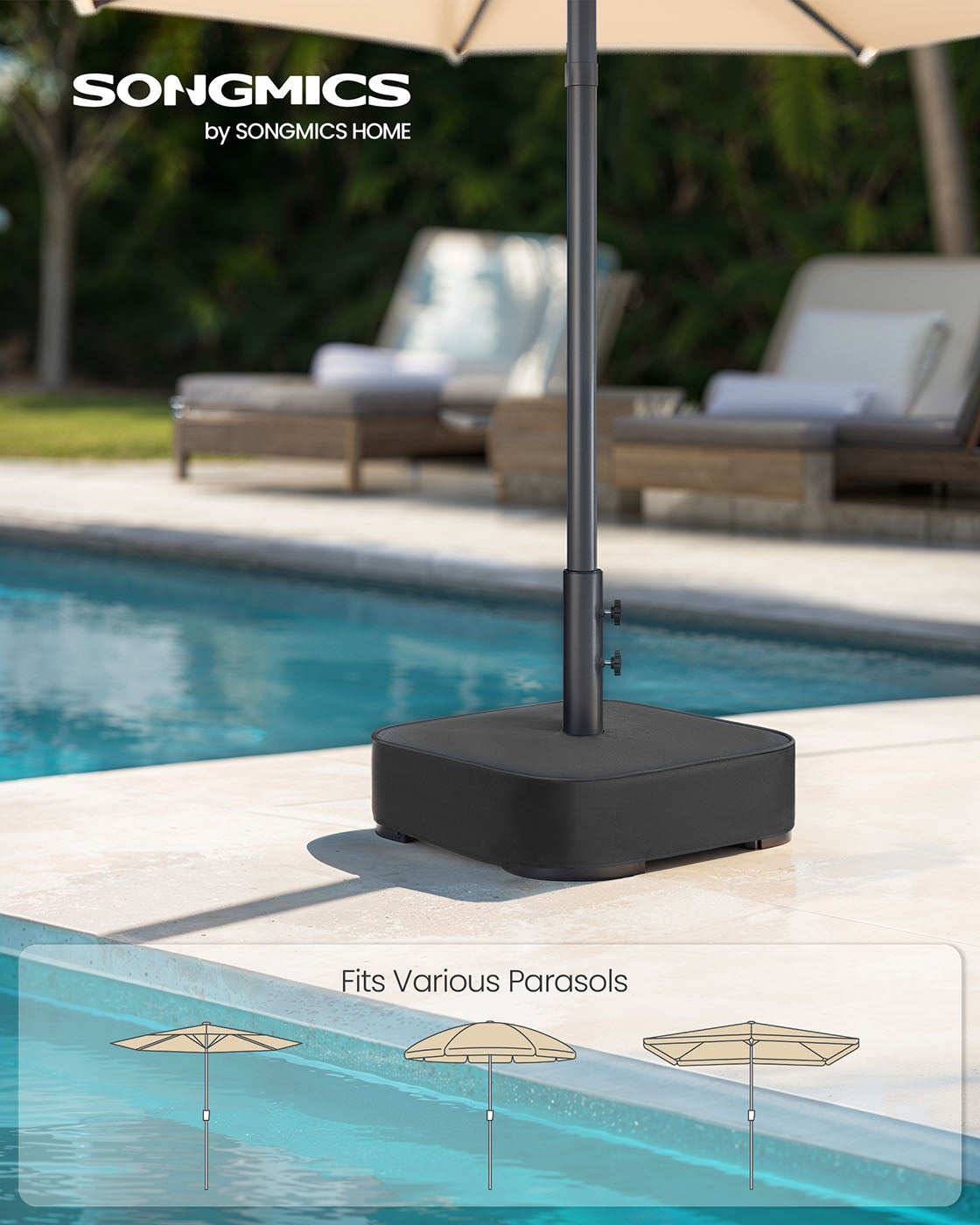 Parasol Base Weight Bag, Sand Filled Parasol Stand - image 2