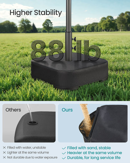 Parasol Base Weight Bag, Sand Filled Parasol Stand - image 3