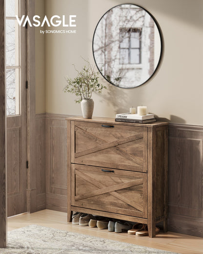 Shoe Storage Cabinet with Flip Drawers