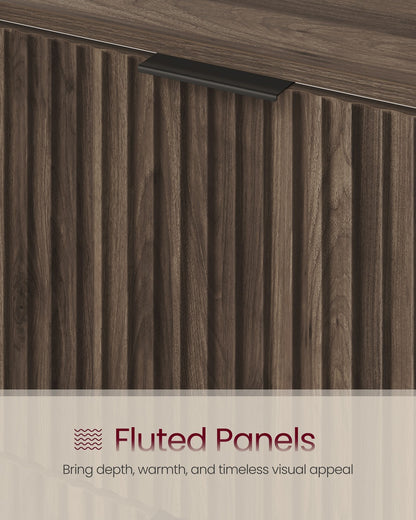 Shoe Storage Cabinet, 2 Flip Drawers, Walnut Brown - image 4