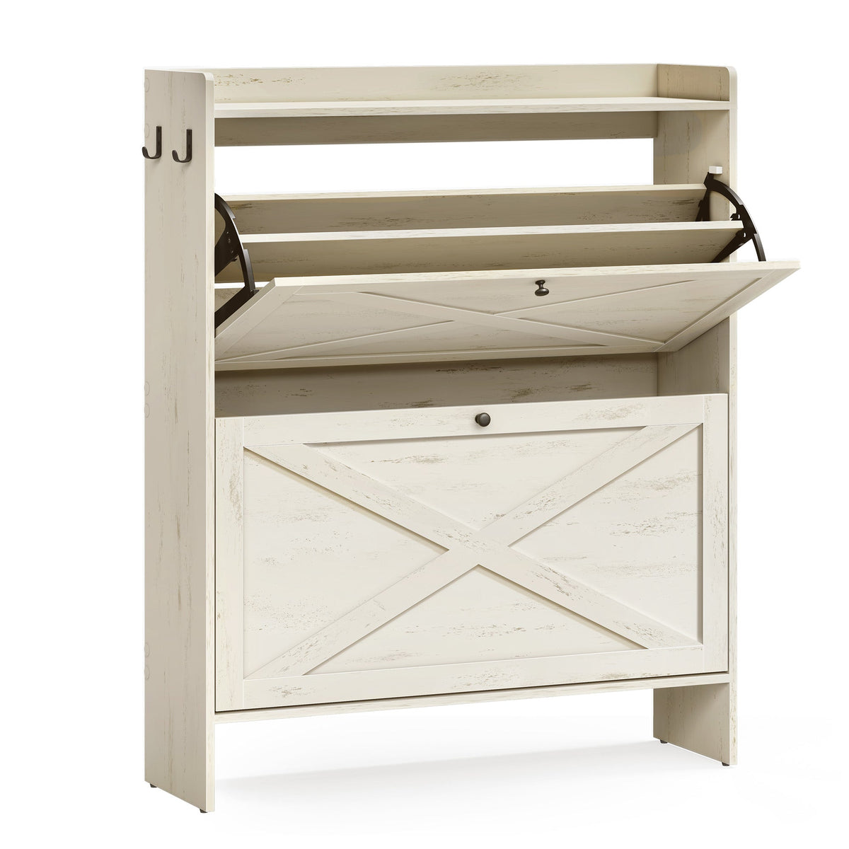 Shoe Storage Cabinet Organizer with 2 Flip Drawers - image 19