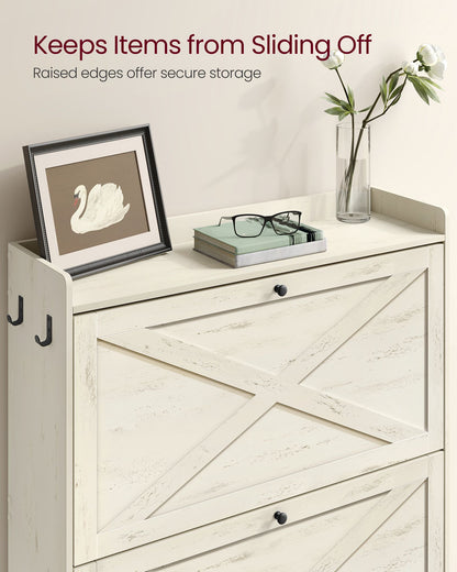 Shoe Storage Cabinet Organizer with 2 Flip Drawers - image 16