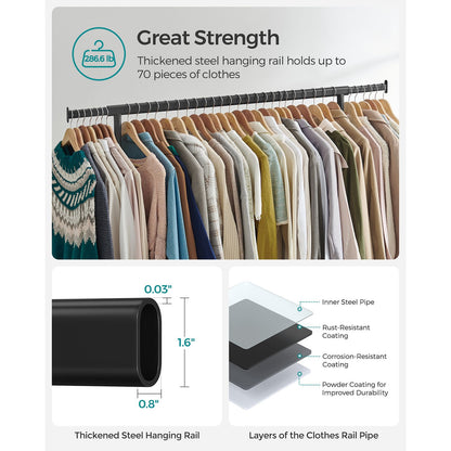 Heavy-Duty Clothes Rack with Extendable Hanging Rod