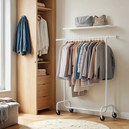 Clothes Rack with Wheels, Heavy-Duty Garment Rack with Extendable Rod, 286.6 lb Load Capacity - image 2