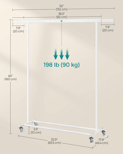 Clothes Rack with Extendable Hanging Rail - image 5