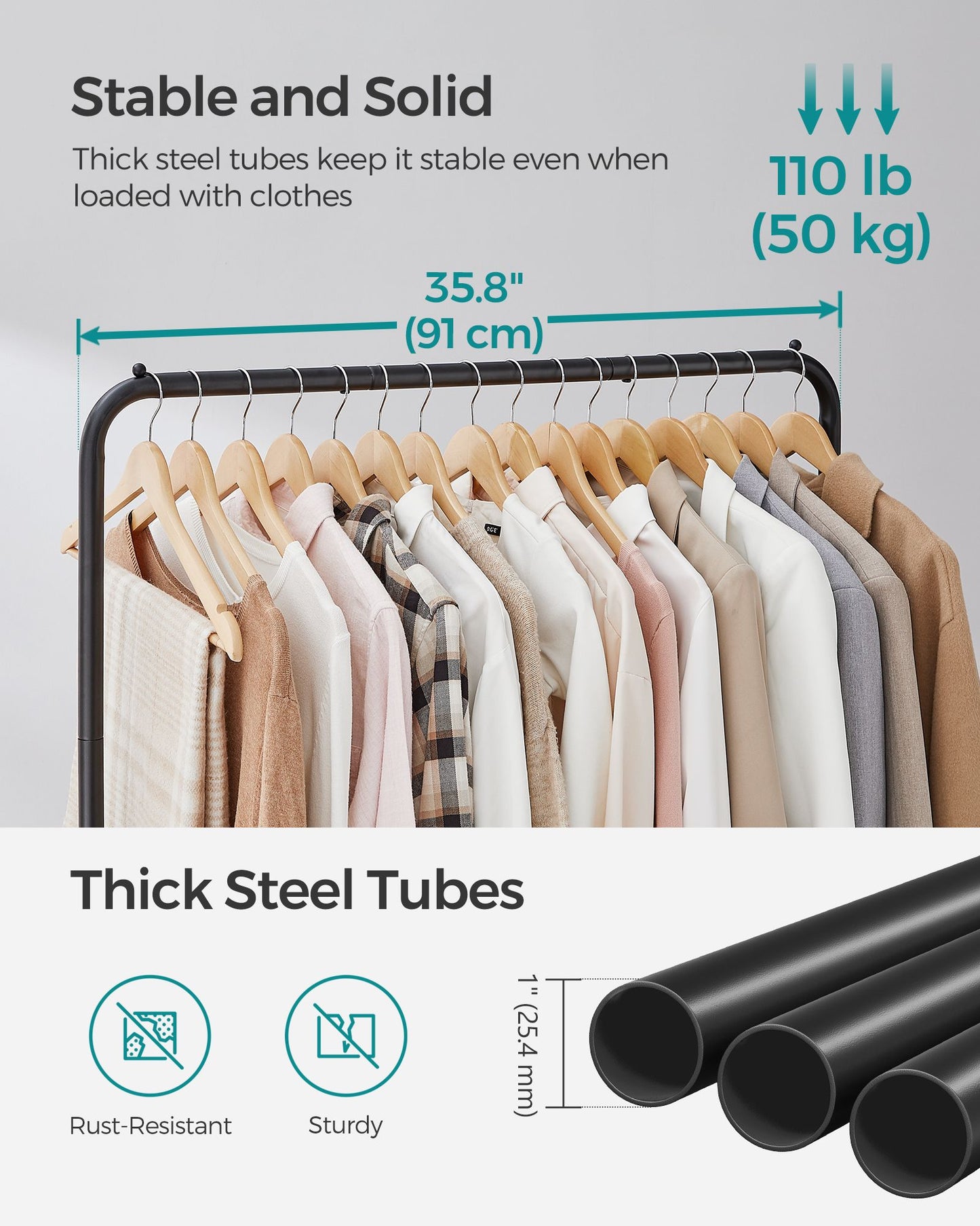 Double-Rod Garment Rack
