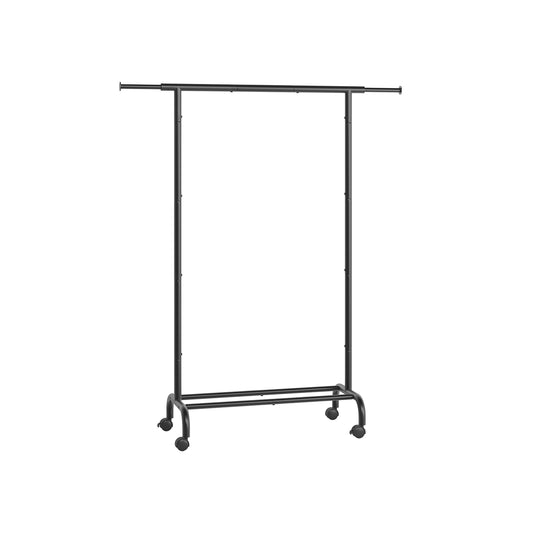 Clothes Rail with Extendable Hanging Rail Ink Black - image 1