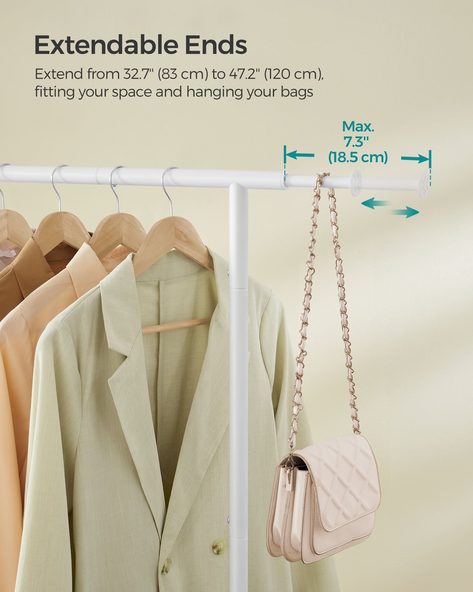 Clothes Rail with Extendable Hanging Rail Ink Black - image 17