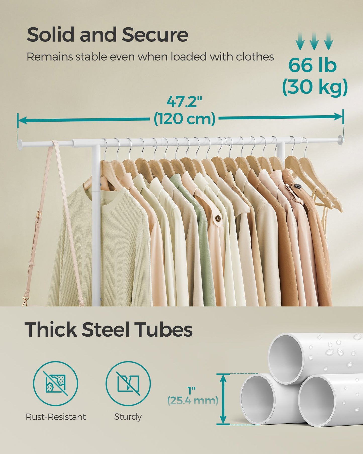 Clothes Rail with Extendable Hanging Rail Ink Black - image 18