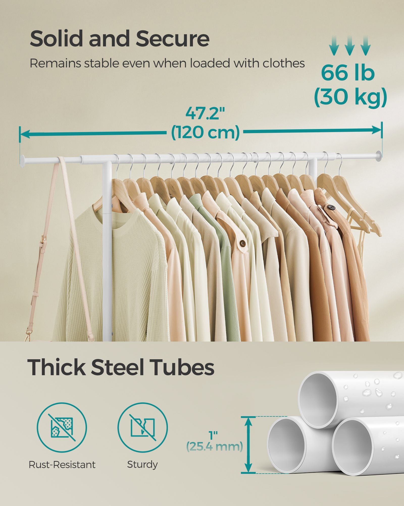 Clothes Rail with Extendable Hanging Rail Ink Black - image 18