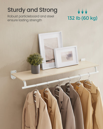 Clothes Rack with Top Shelf