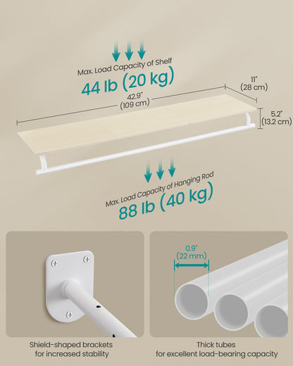 Clothes Rack with Top Shelf
