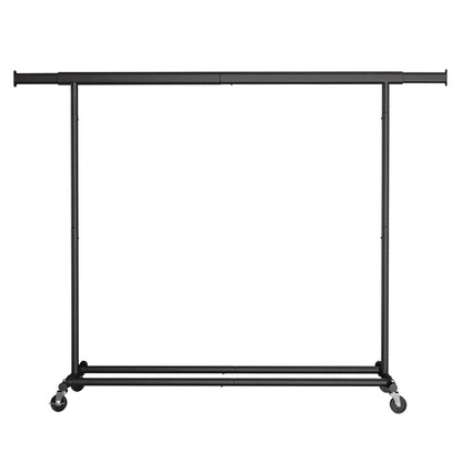 Garment Rail with Wheels, Adjustable Clothes Rack for Bedroom - image 1