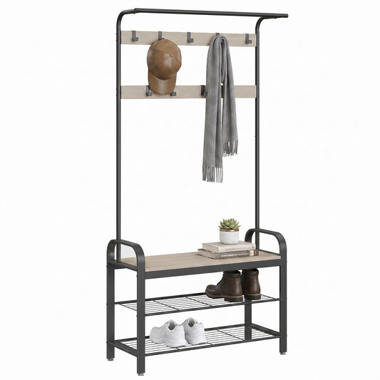 Coat Rack, Hall Tree with Shoe Bench, Entryway Bench with Coat Rack - image 1
