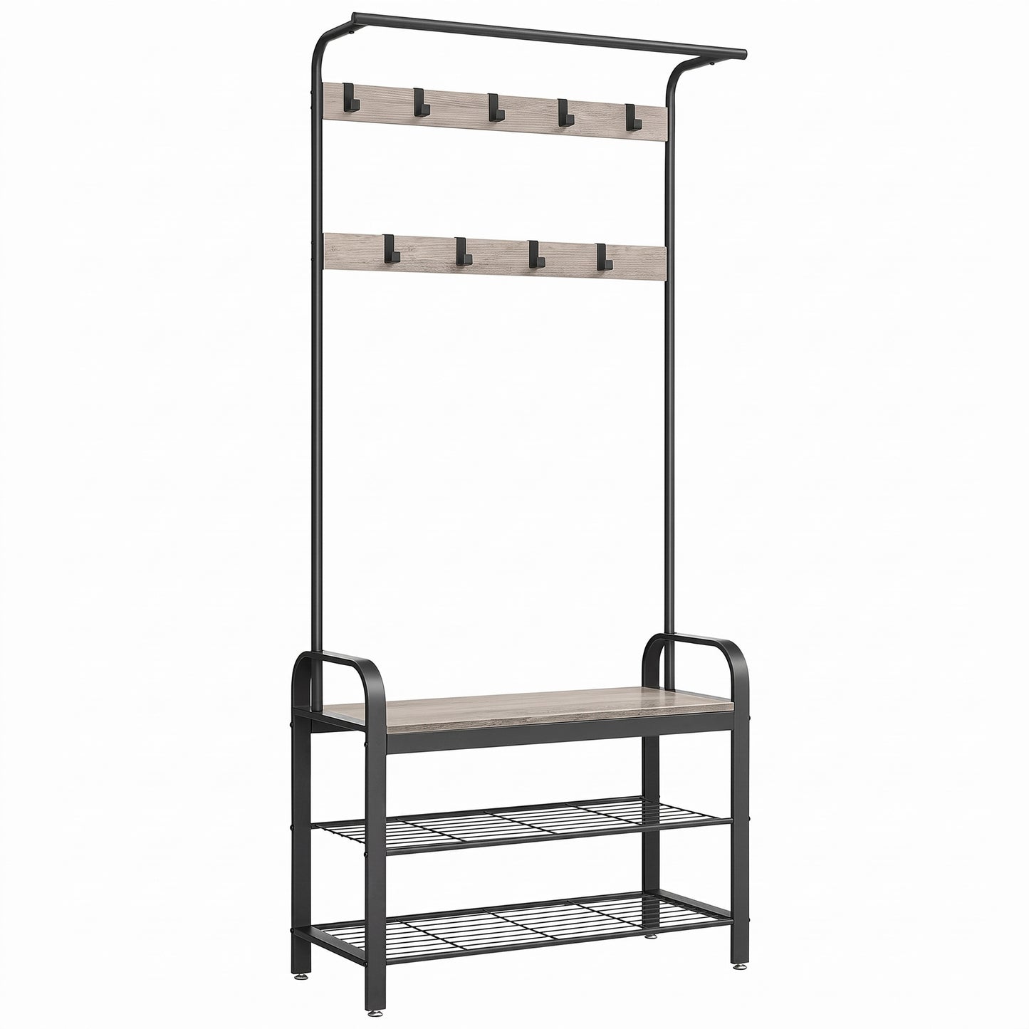Coat Rack, Hall Tree with Shoe Bench, Entryway Bench with Coat Rack - image 2