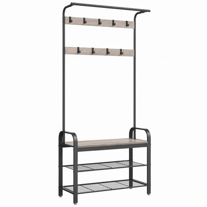 Coat Rack, Hall Tree with Shoe Bench, Entryway Bench with Coat Rack - image 2