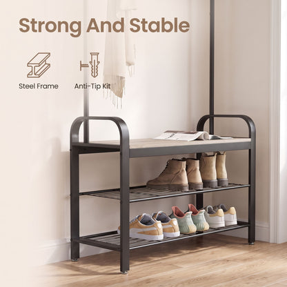 Coat Rack, Hall Tree with Shoe Bench, Entryway Bench with Coat Rack - image 7