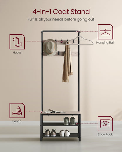 Coat Stand with Shoe Bench - image 19