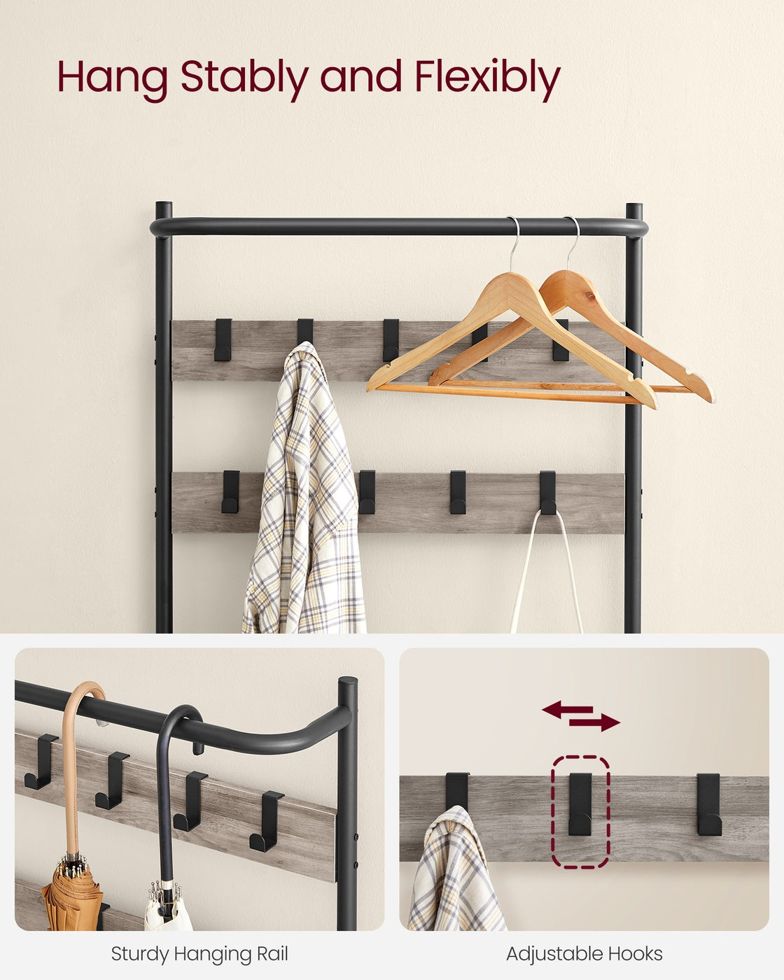Coat Stand with Shoe Bench - image 21