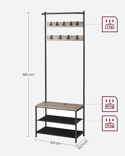 Coat Stand with Shoe Bench - image 22