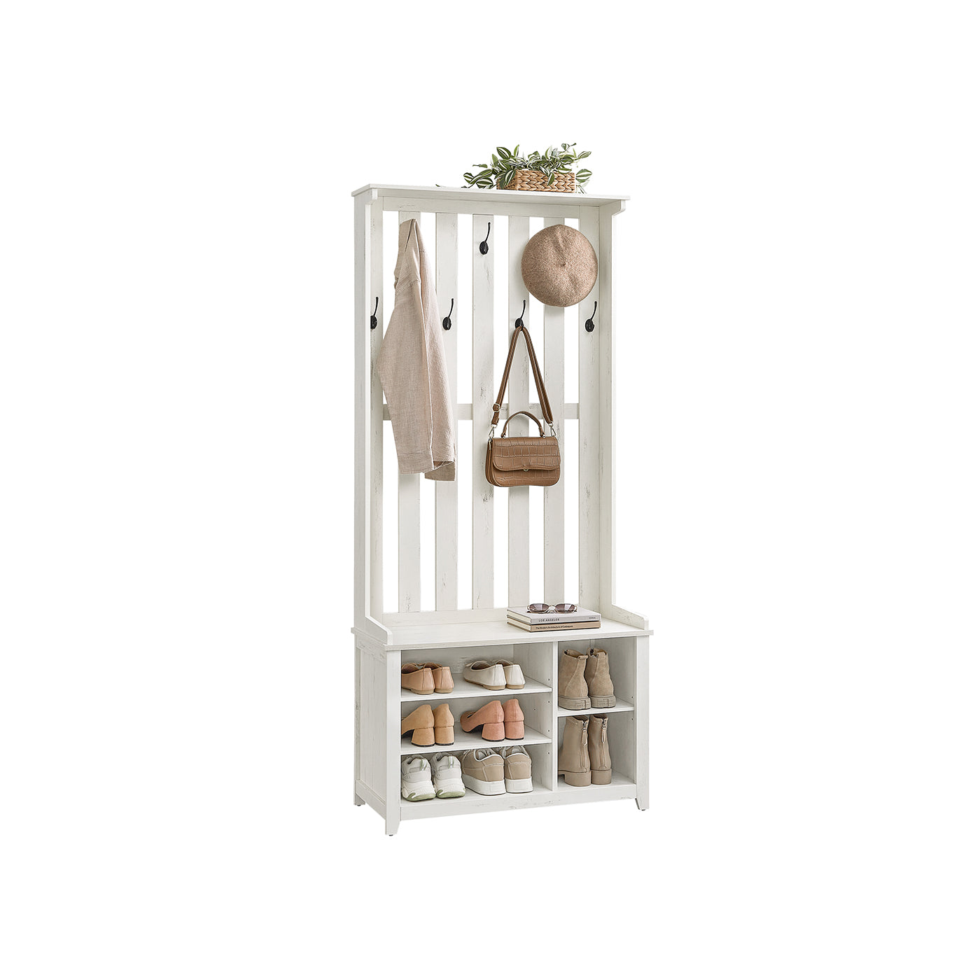 Hall Tree with Bench and Shoe Storage