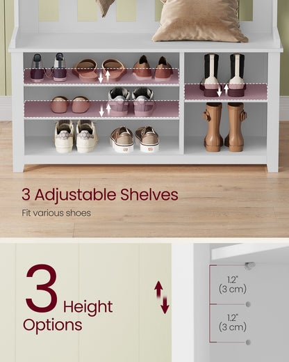 Hall Tree with Bench and Shoe Storage
