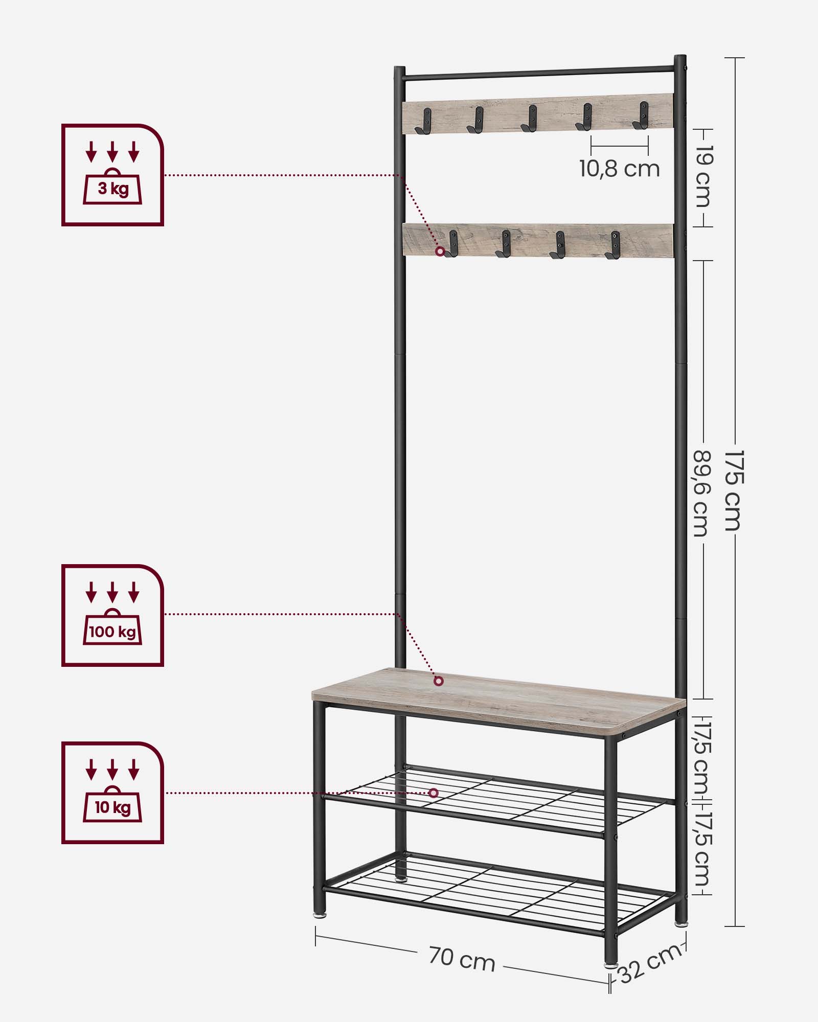 Vintage Hat Coat Stand - image 18