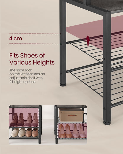 9 Hook Coat Rack with Shoe Bench - image 21