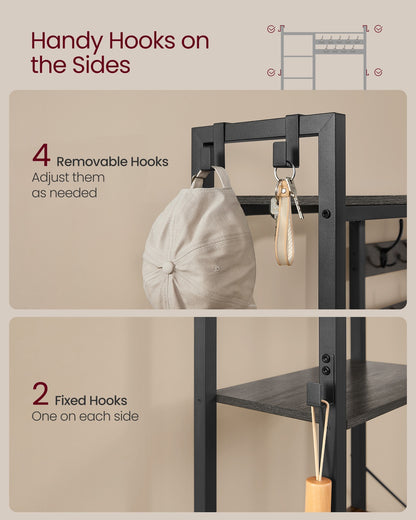 9 Hook Coat Rack with Shoe Bench - image 22