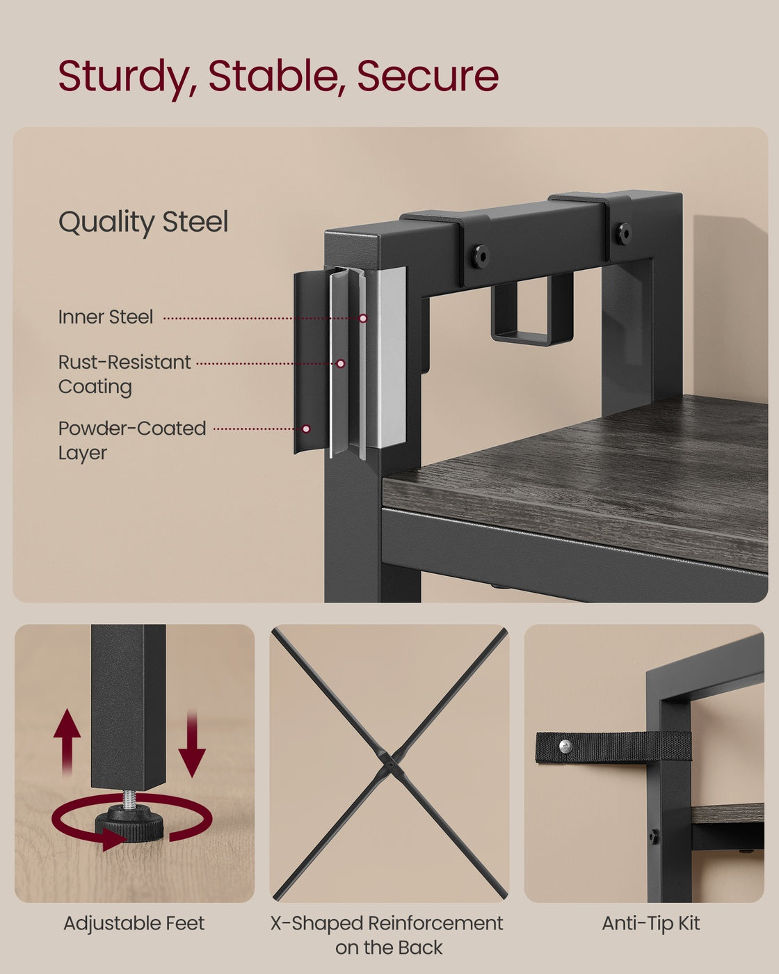 9 Hook Coat Rack with Shoe Bench - image 23