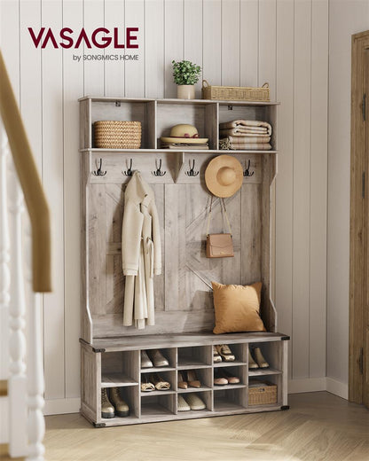 Hall Tree with Bench and Shoe Storage