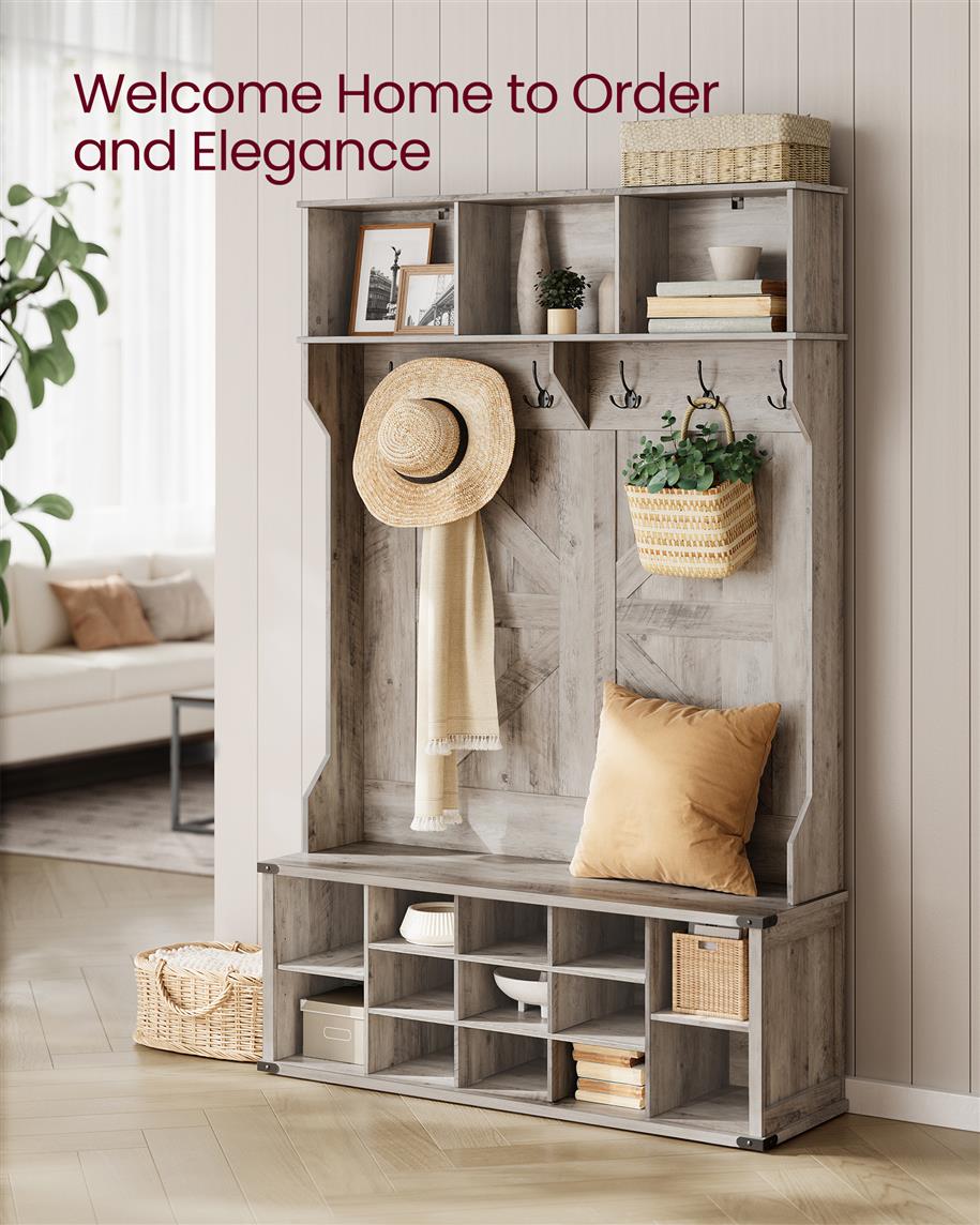 Hall Tree with Bench and Shoe Storage