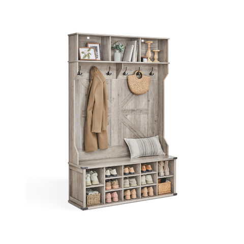 Hall Tree with Bench and Shoe Storage