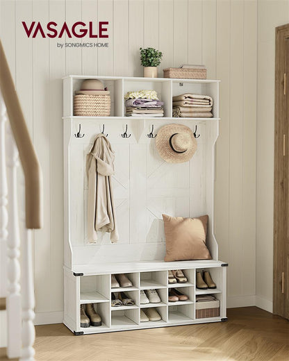 Hall Tree with Bench and Shoe Storage