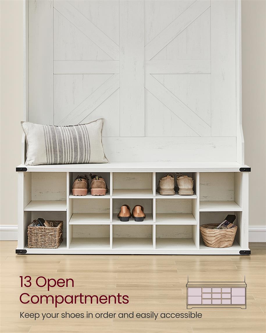 Hall Tree with Bench and Shoe Storage