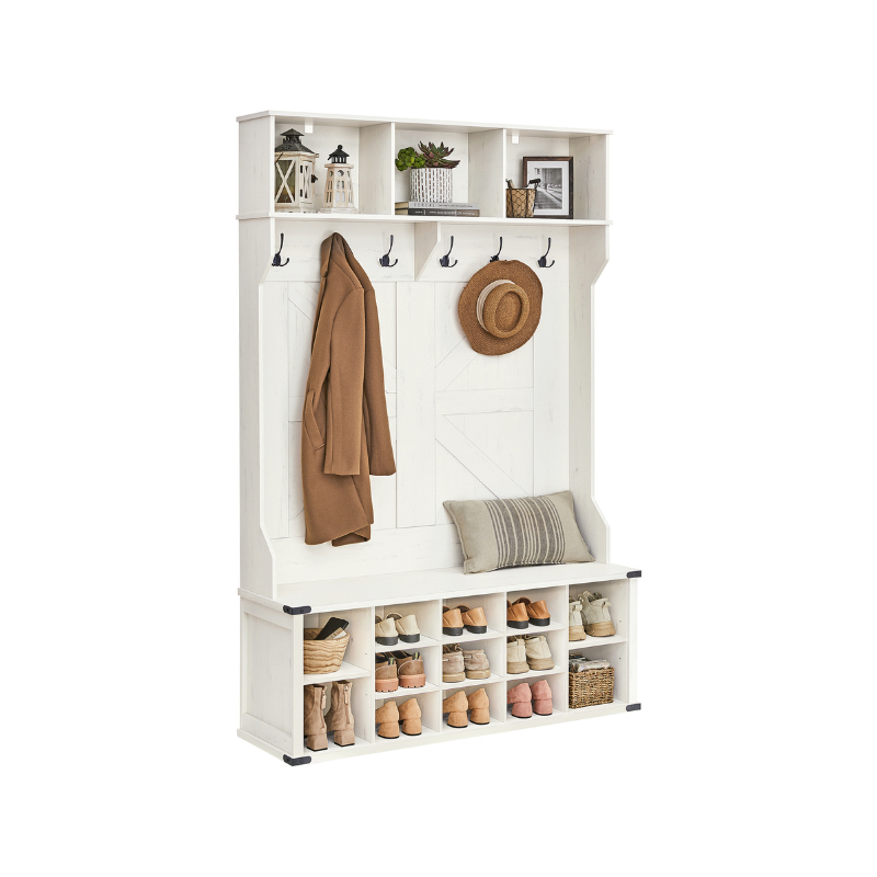 Hall Tree with Bench and Shoe Storage