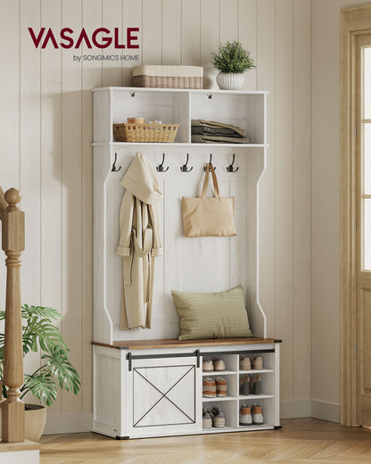 Hall Tree with Bench and Shoe Storage