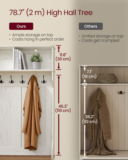 Hall Tree with Bench and Shoe Storage