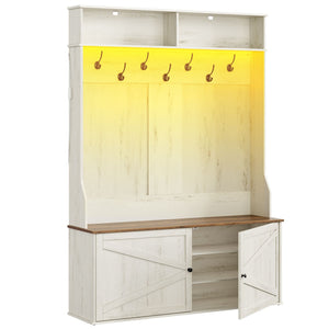 Hall Tree with Bench and Shoe Storage - image 3