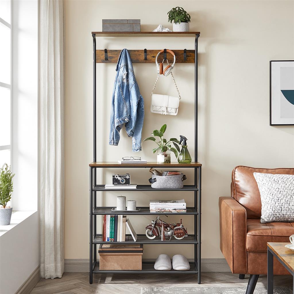 Hall Tree with Shoe Bench