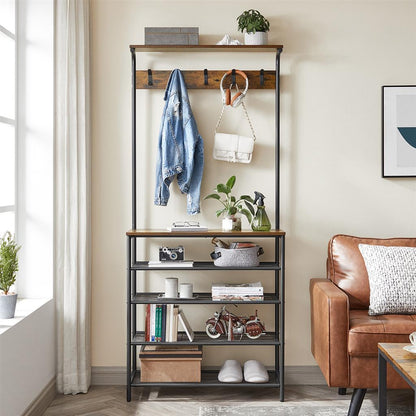 Hall Tree with Shoe Bench