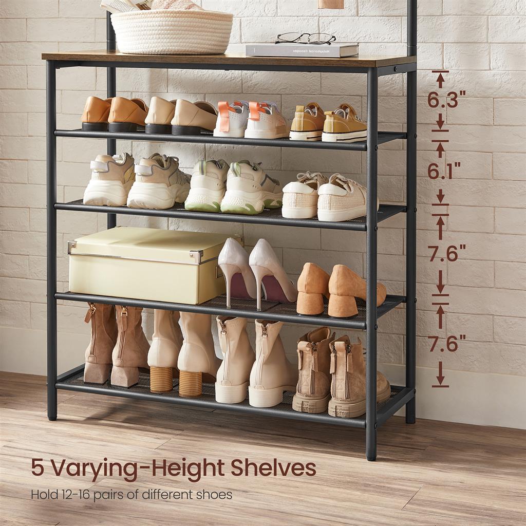 Hall Tree with Shoe Bench