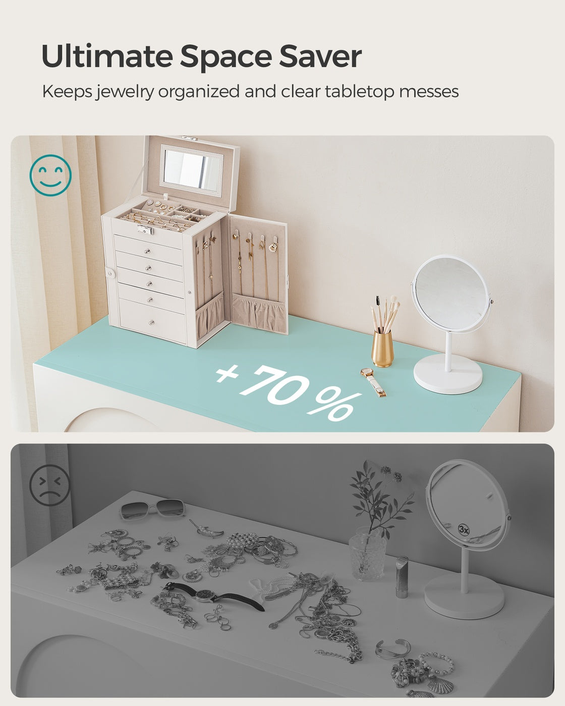 6-Tier Large Jewelry Case with Drawers - image 6