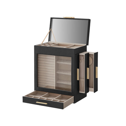 5-Layer Jewelry Organizer with 3 Side Drawers - HWLEXTRA 