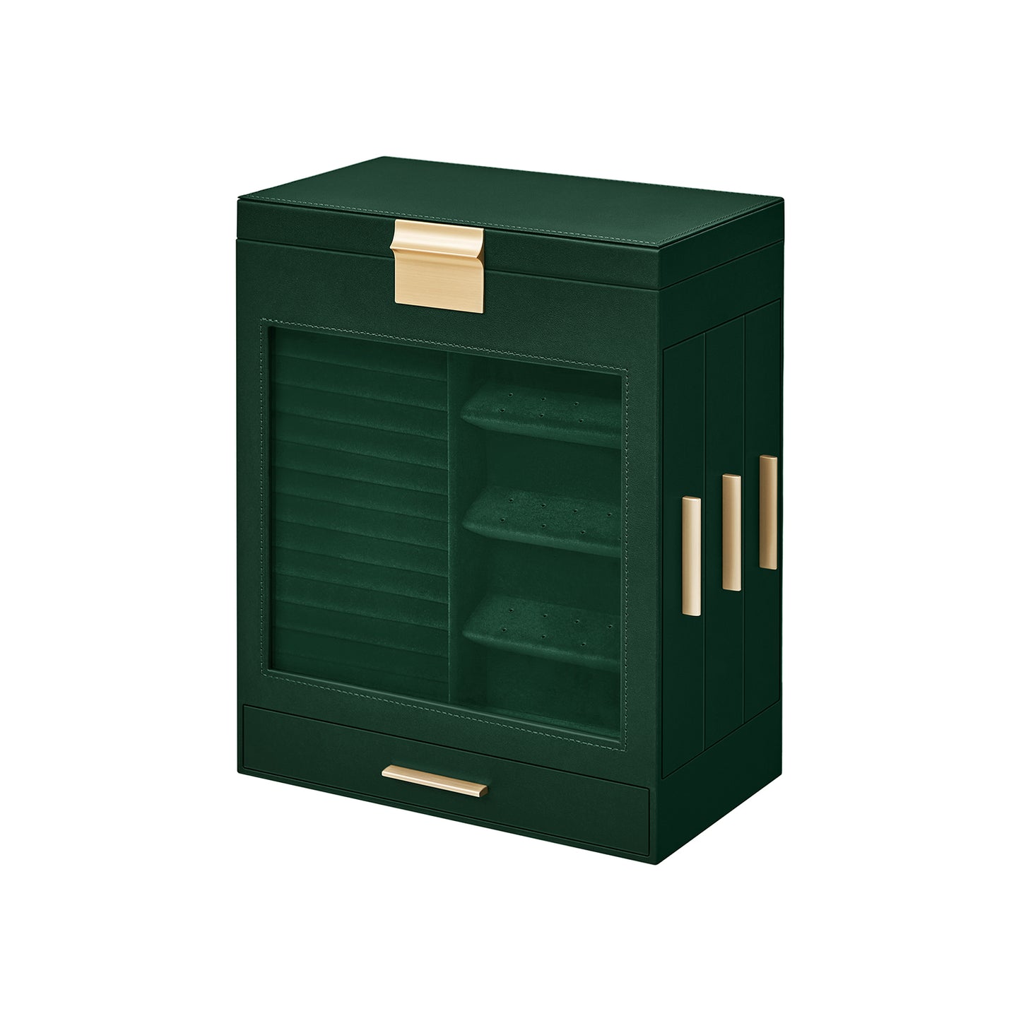5-Layer Jewelry Organizer with 3 Side Drawers - HWLEXTRA 