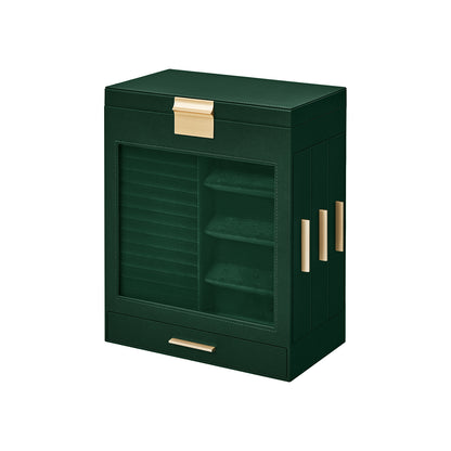 5-Layer Jewelry Organizer with 3 Side Drawers - HWLEXTRA 