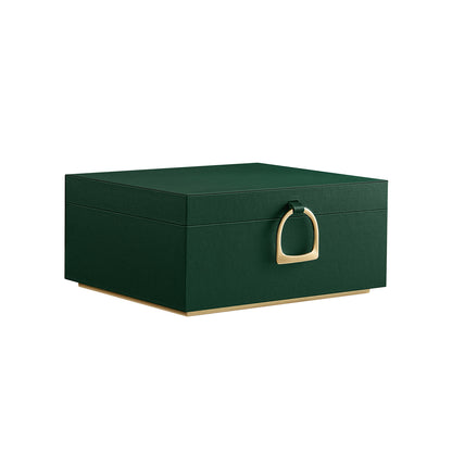 2-Layer Jewelry Box with Handle and Removable Jewelry Tray