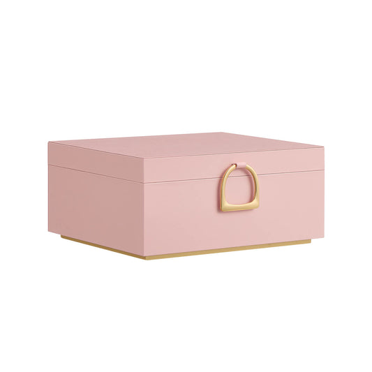 Boîte à bijoux 2 niveaux avec poignée blanc