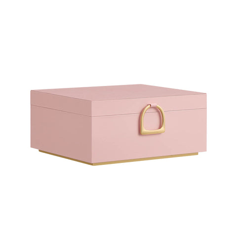 2-Layer Jewelry Box with Handle and Removable Jewelry Tray